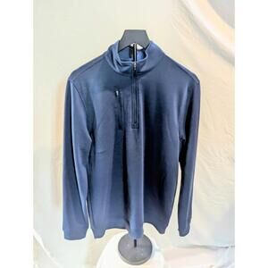 NWT Walter Hagen Golf  Pullover Men's P11 Lightweight 1/4 Zip navy -Small $70
